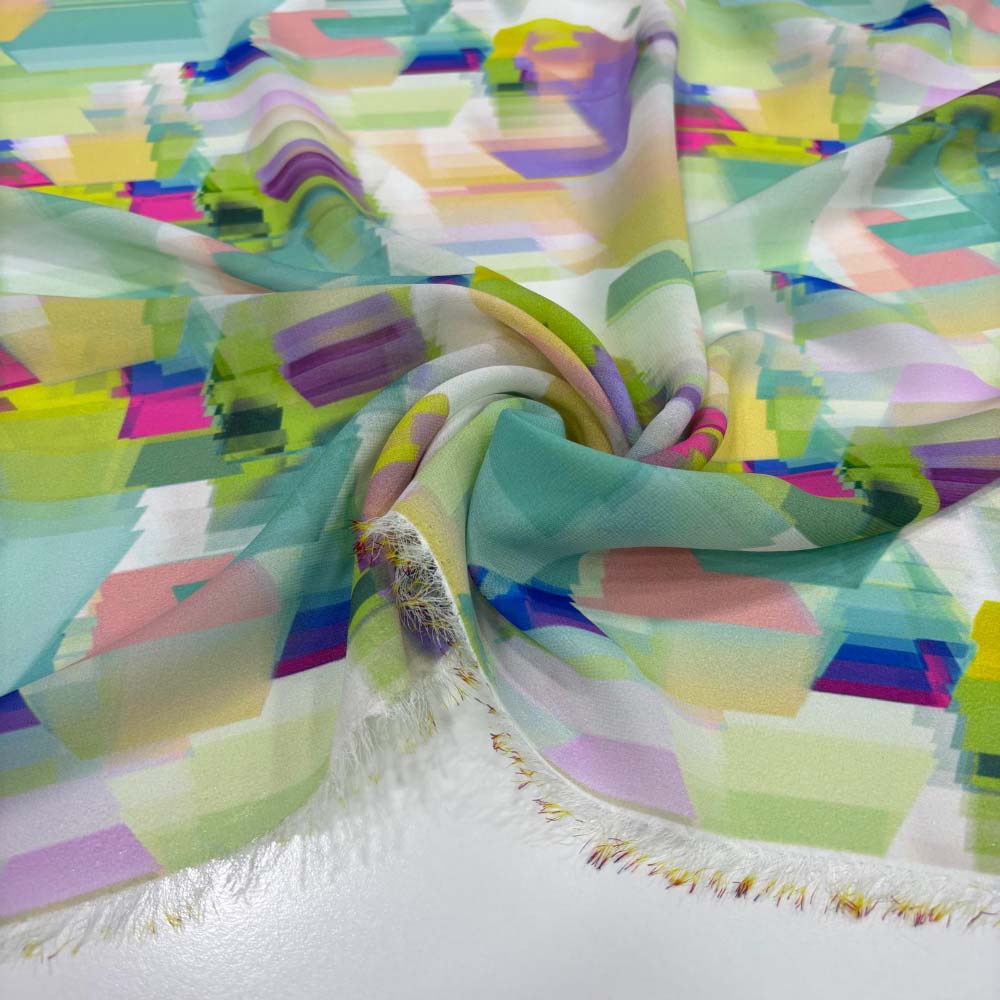 Desenli Şifon Kumaş Desenli Şifon Kumaş