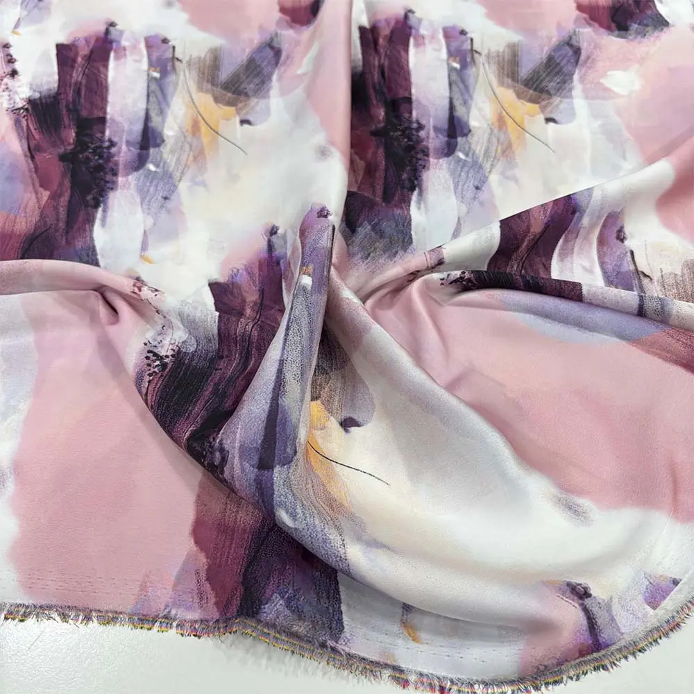 İpek Desenli Saten Kumaş