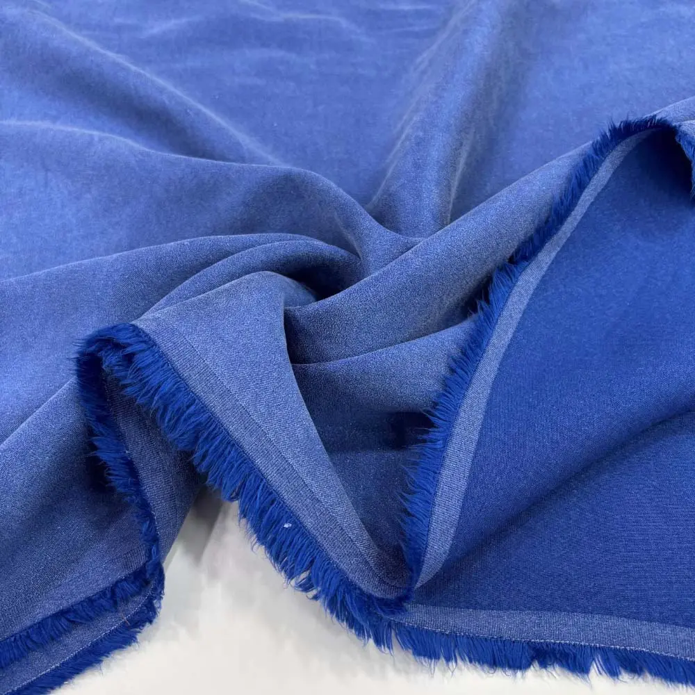 Kalın İpek Cupra Kumaş Mavi