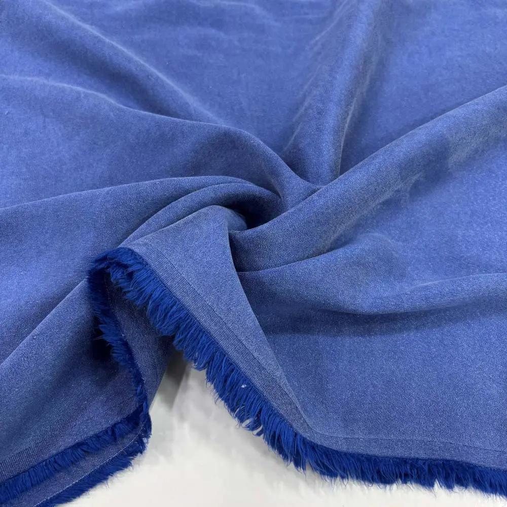 Kalın İpek Cupra Kumaş Mavi