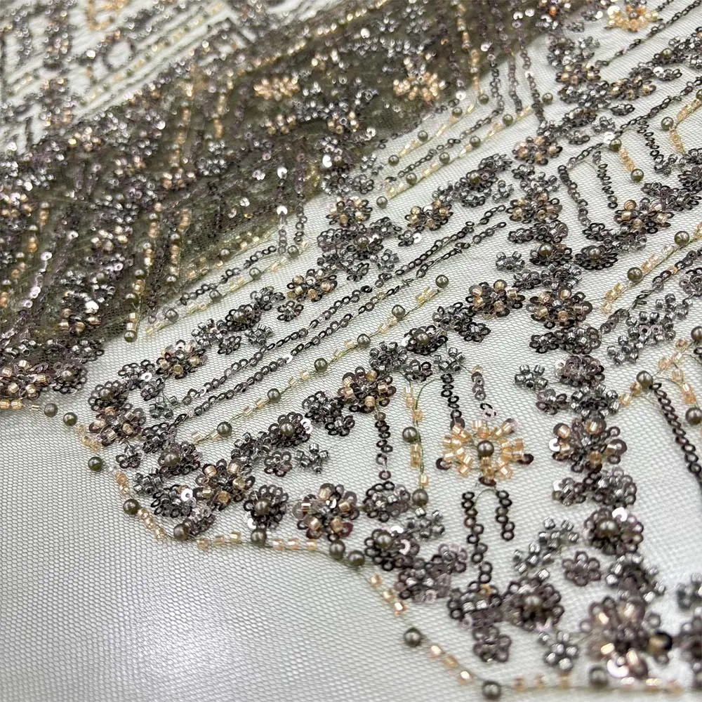 Taşlı Dantel Kumaş Haki Taşlı Dantel Kumaş Haki