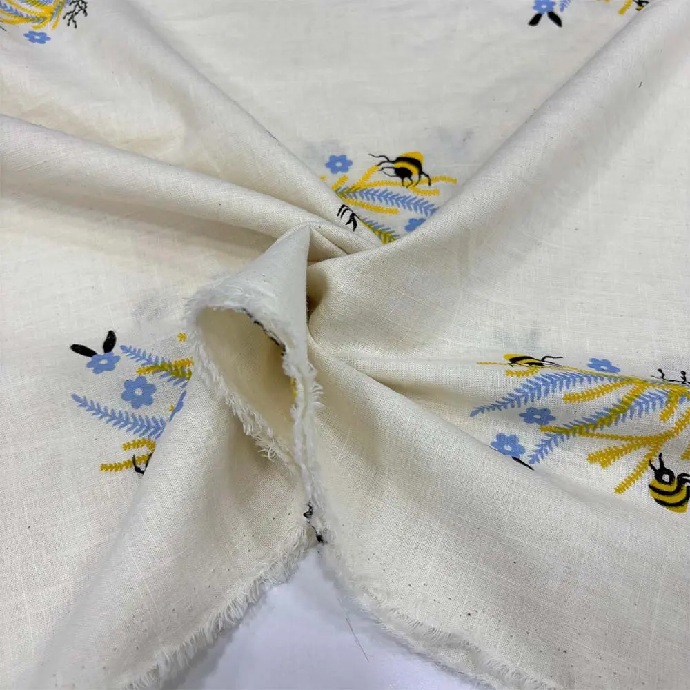 Nakışlı Keten Kumaş