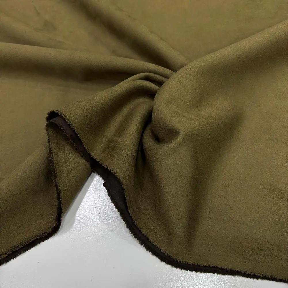 Dalgıç Süet Kumaş Yağ Yeşili