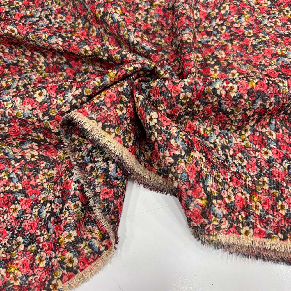 Desenli Fitilli Kadife Kumaş Desenli Fitilli Kadife Kumaş