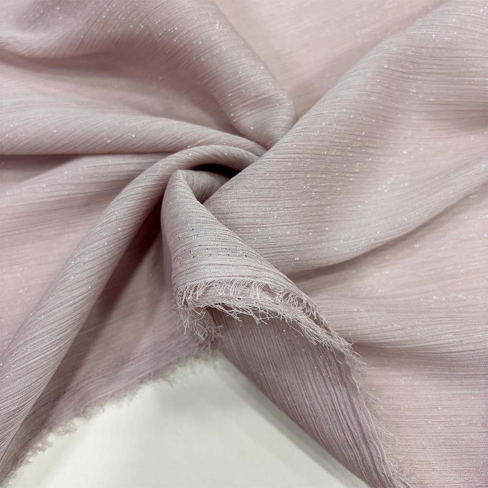 Dökümlü Simli Orkide Kumaş Taş Rengi