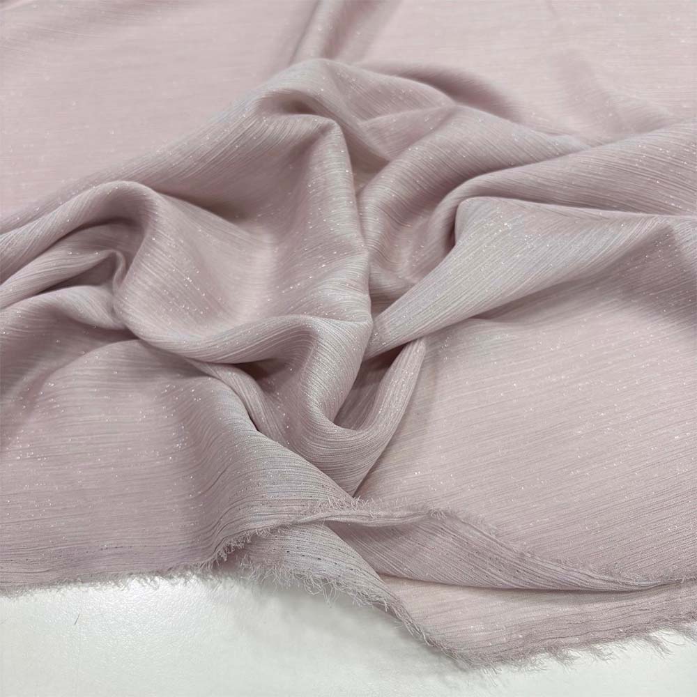 Dökümlü Simli Orkide Kumaş Taş Rengi