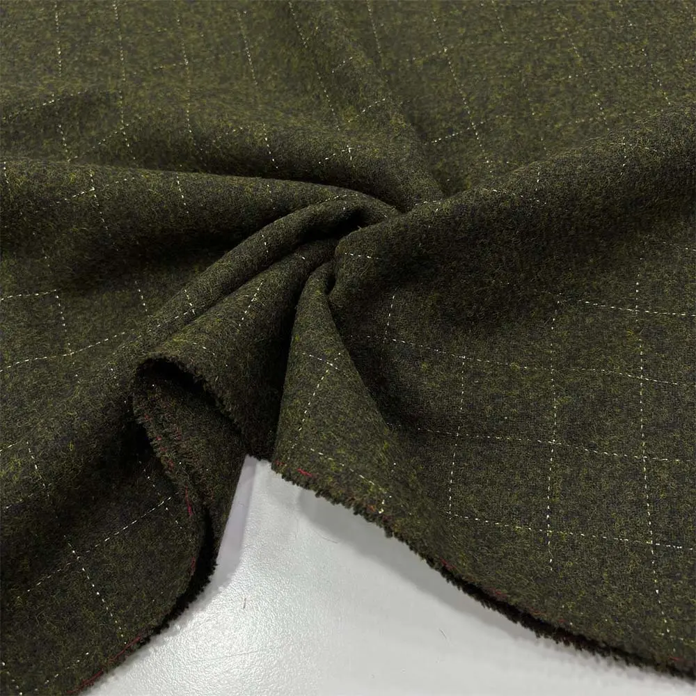 Kareli Flanel Kumaş Haki