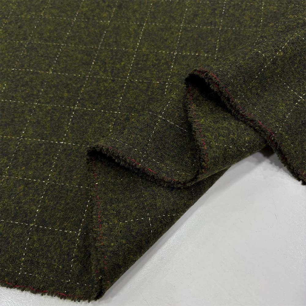 Kareli Flanel Kumaş Haki