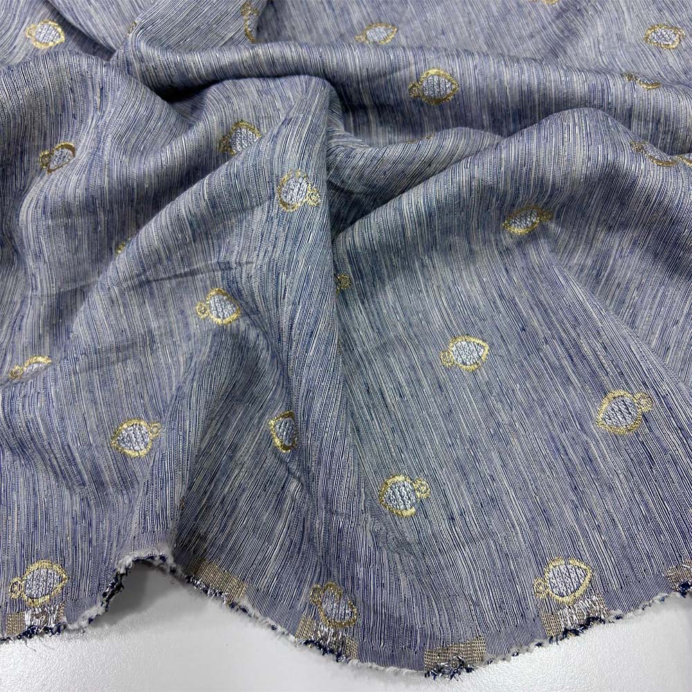 Şantuk Keten Kumaş Mavi