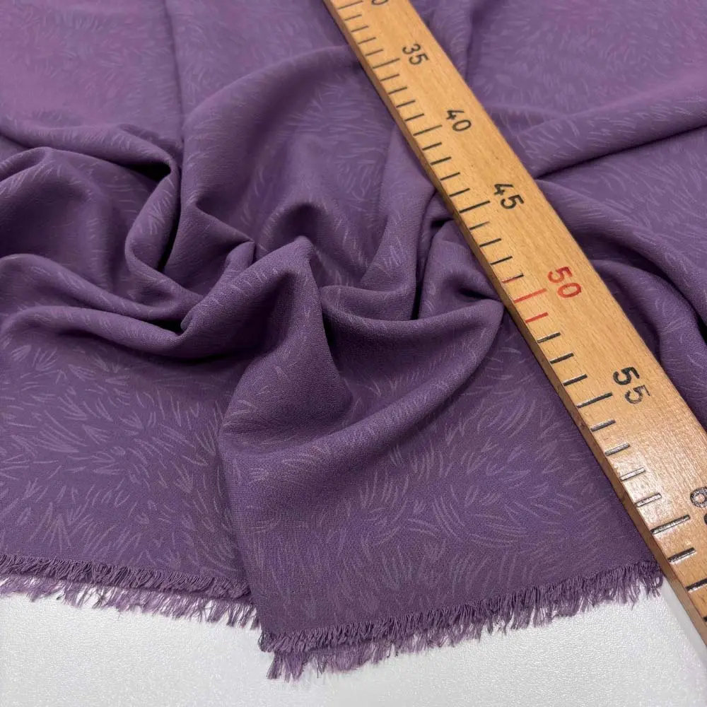 Kendinden Desenli Medine İpeği Kumaş Lavanta