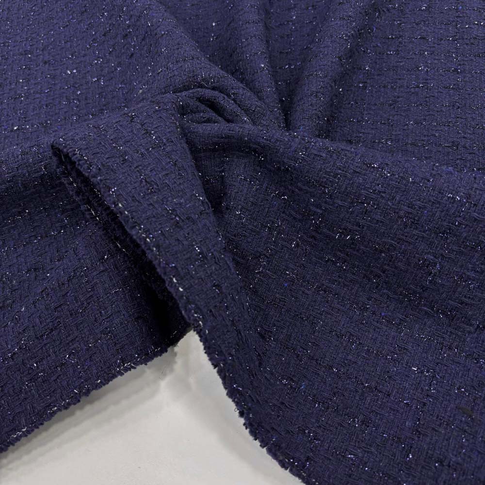 Simli Şanel Kumaş Lacivert