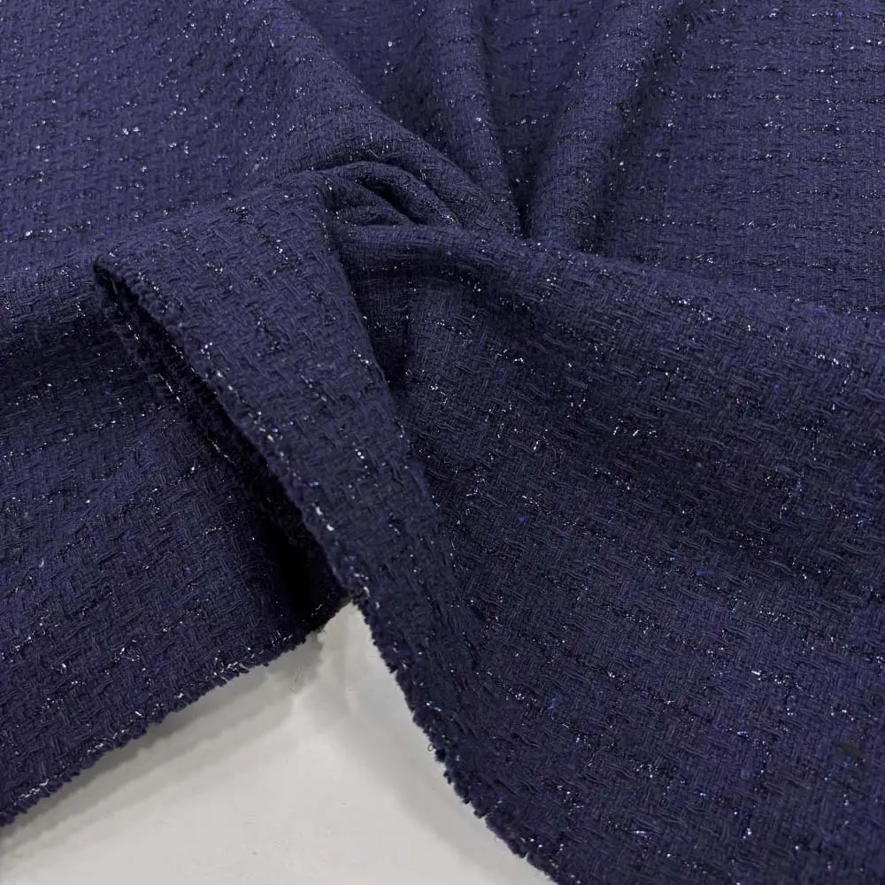 Simli Şanel Kumaş Lacivert