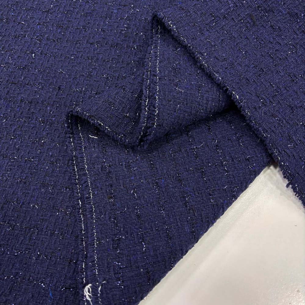 Simli Şanel Kumaş Lacivert