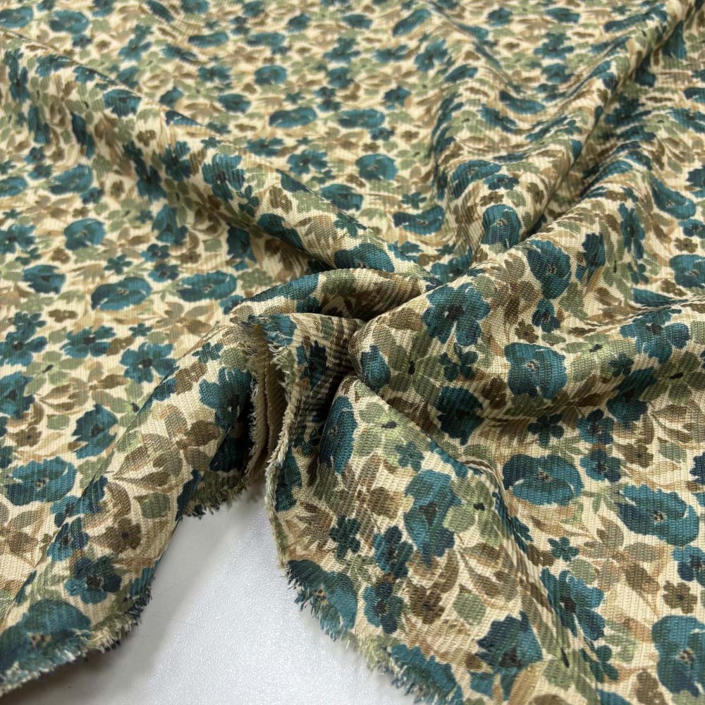 Desenli Fitilli Kadife Kumaş Desenli Fitilli Kadife Kumaş