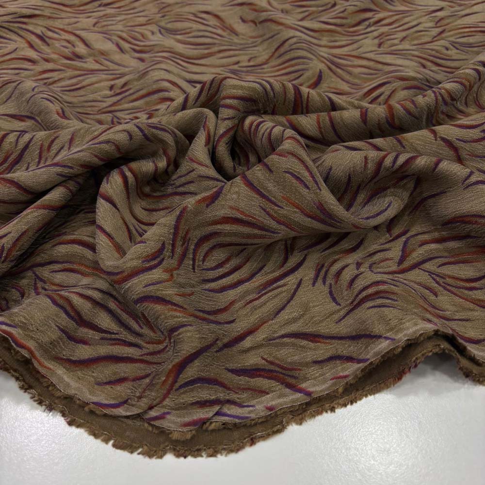 Desenli İpek Cupra Kumaş