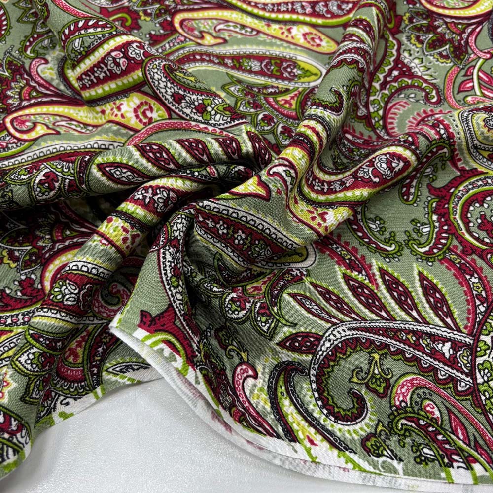 Desenli Viskon Kumaş