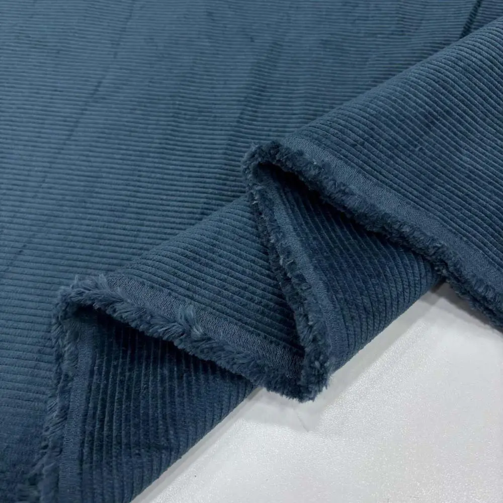 Fitilli Kadife Kumaş Petrol