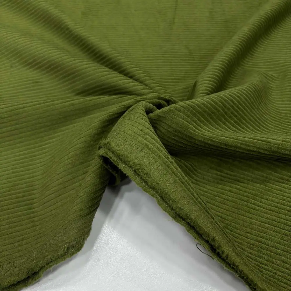 Fitilli Kadife Kumaş Yeşil