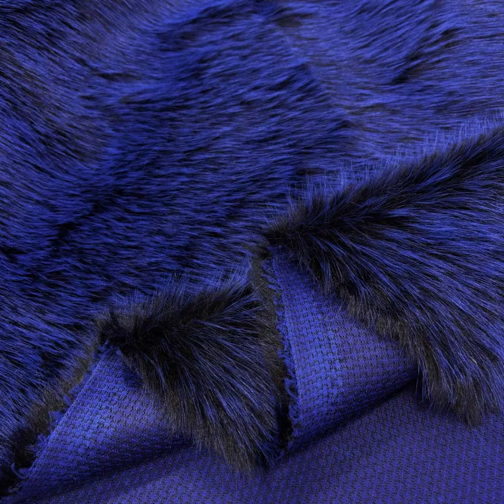 Kürk Kumaş Koyu Saks Mavisi
