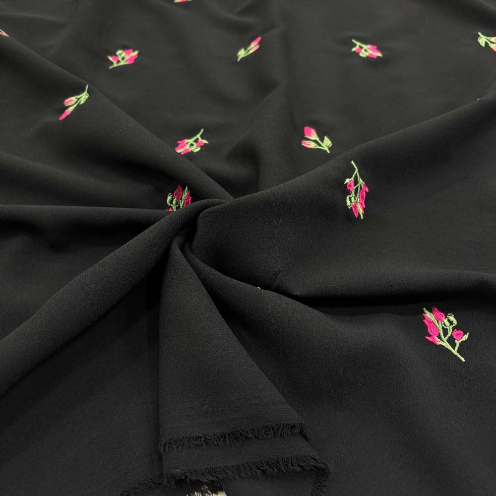 Nakışlı Krep Kumaş