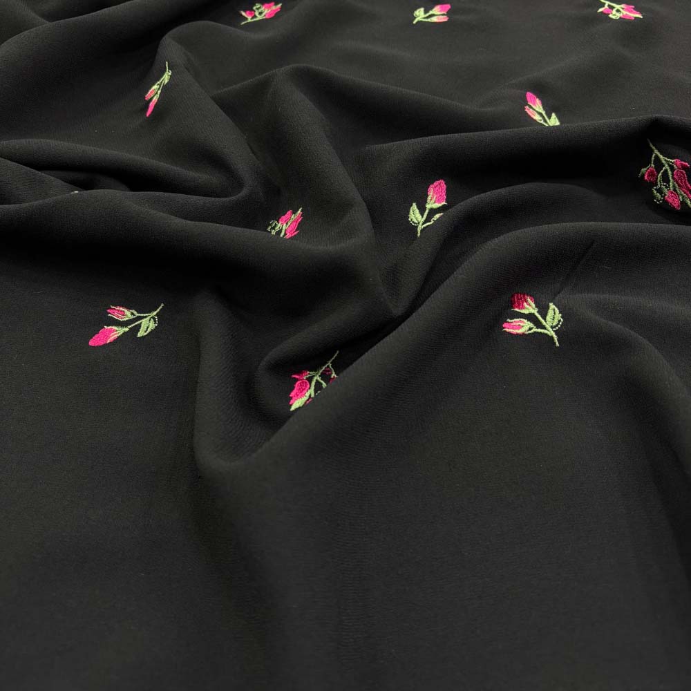 Nakışlı Krep Kumaş