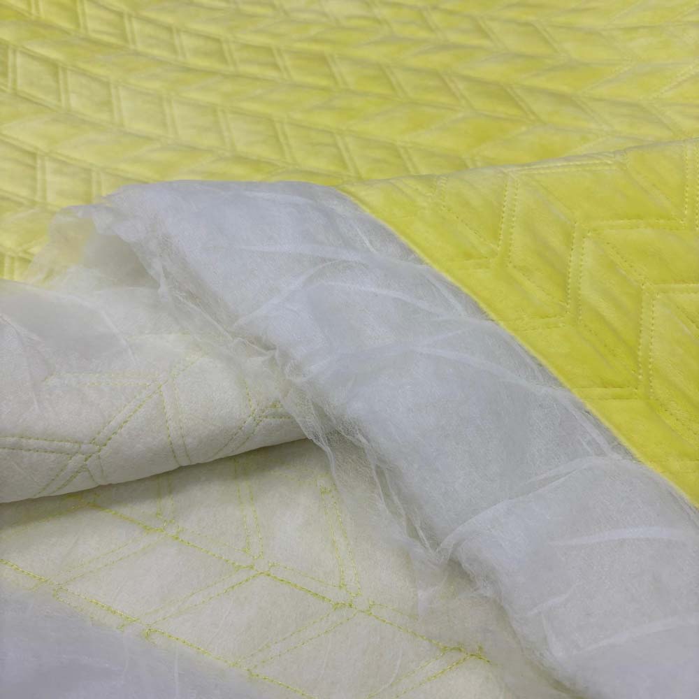 Süet Kapitone Kumaş Sarı Süet Kapitone Kumaş Sarı