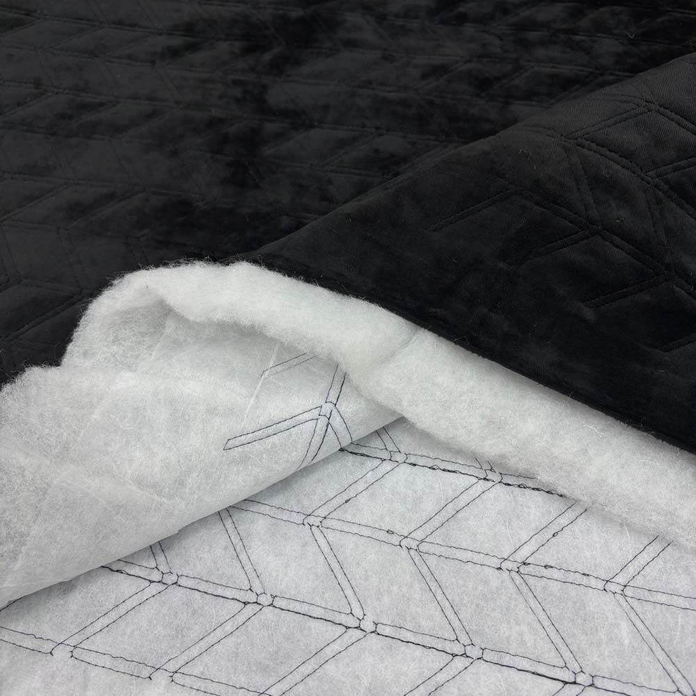 Süet Kapitone Kumaş Siyah Süet Kapitone Kumaş Siyah