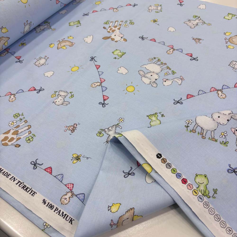 Bebek Desenli Akfil Kumaş