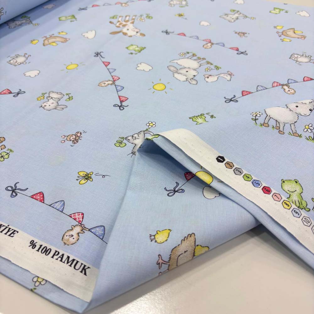 Bebek Desenli Akfil Kumaş