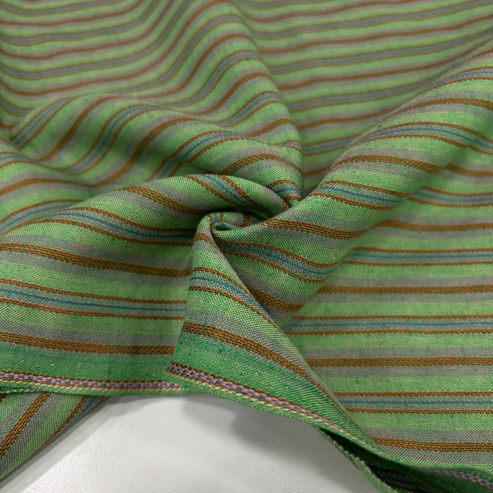 Çizgili Ham Keten Kumaş