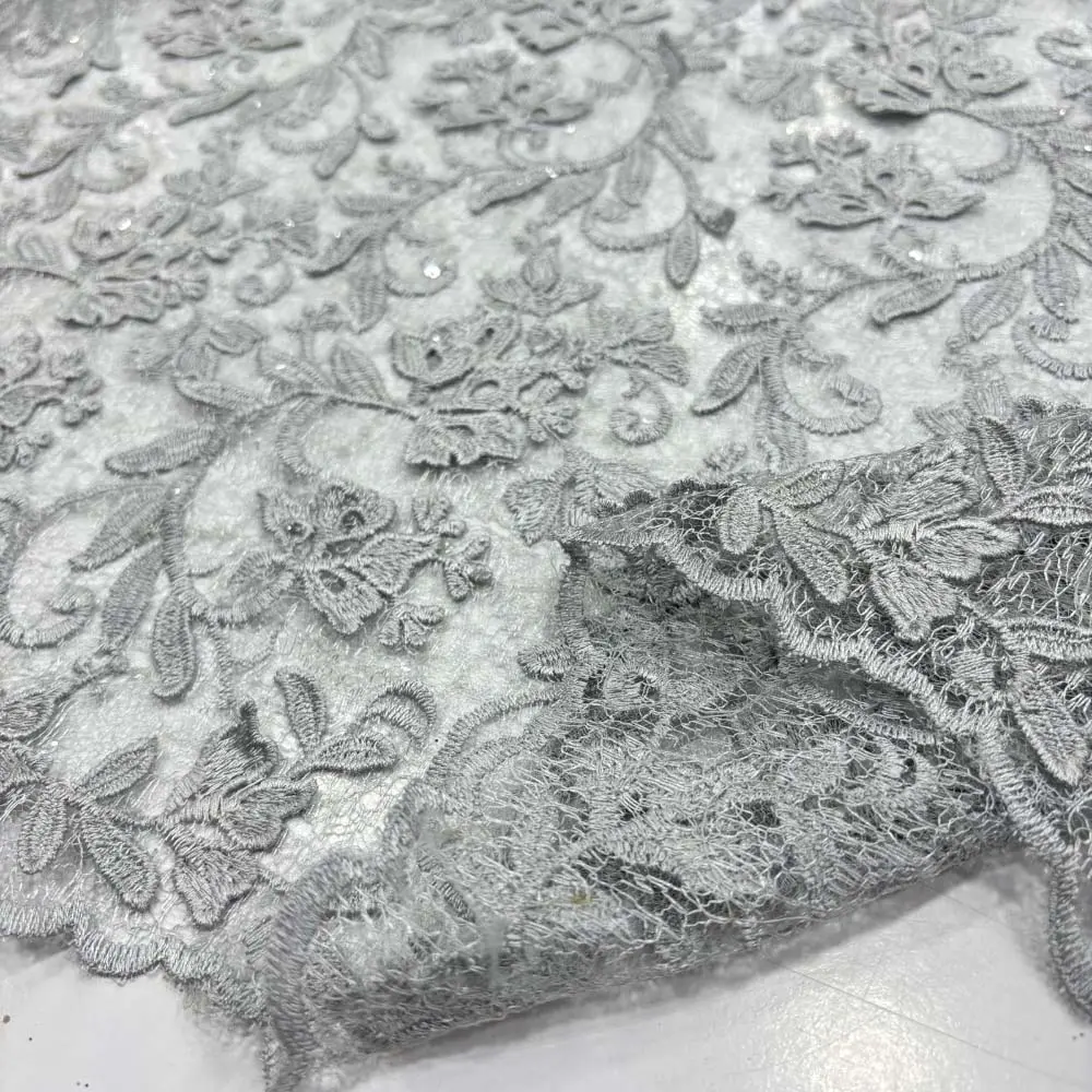 Dantel Kumaş Gri