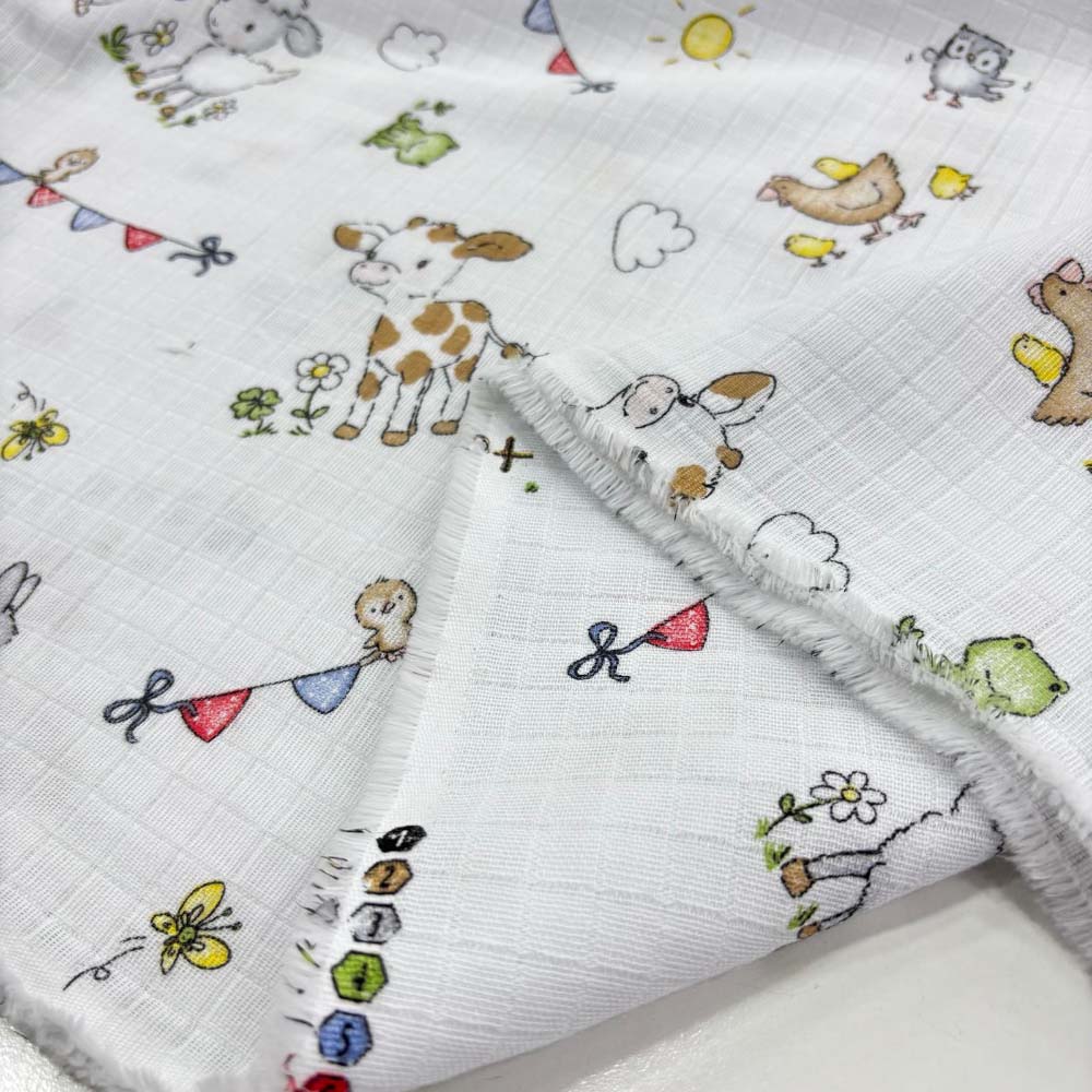 Desenli Bebek Müslin Kumaş