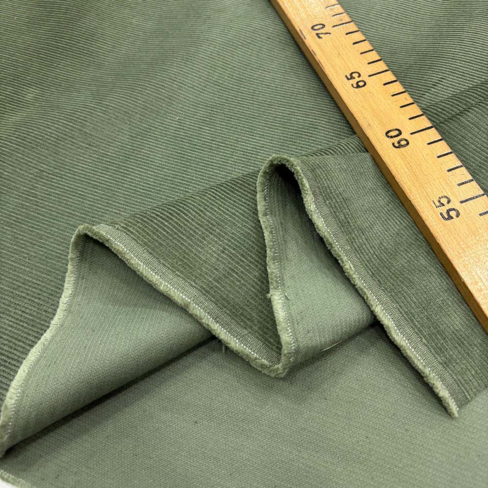 Fitilli Kadife Kumaş Açık Haki