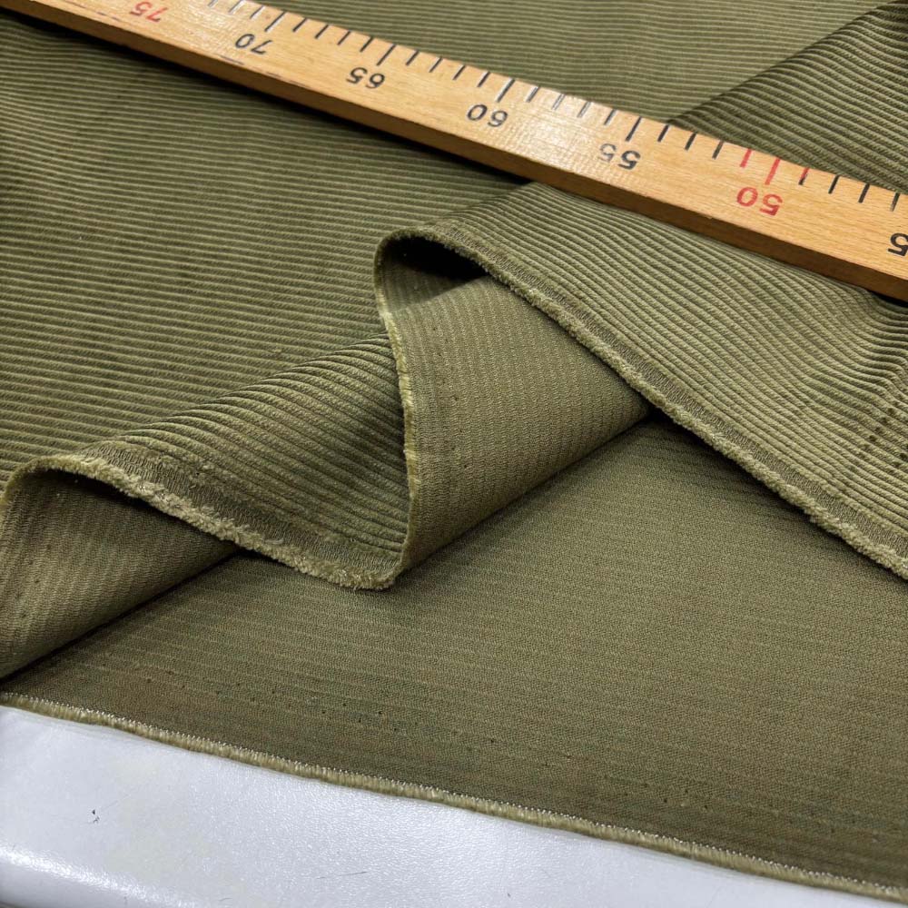 Fitilli Kadife Kumaş Haki Yeşili Fitilli Kadife Kumaş Haki Yeşili
