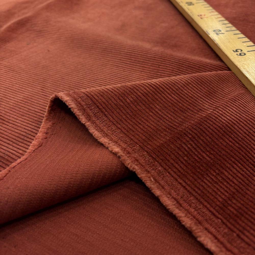 Fitilli Kadife Kumaş Kiremit