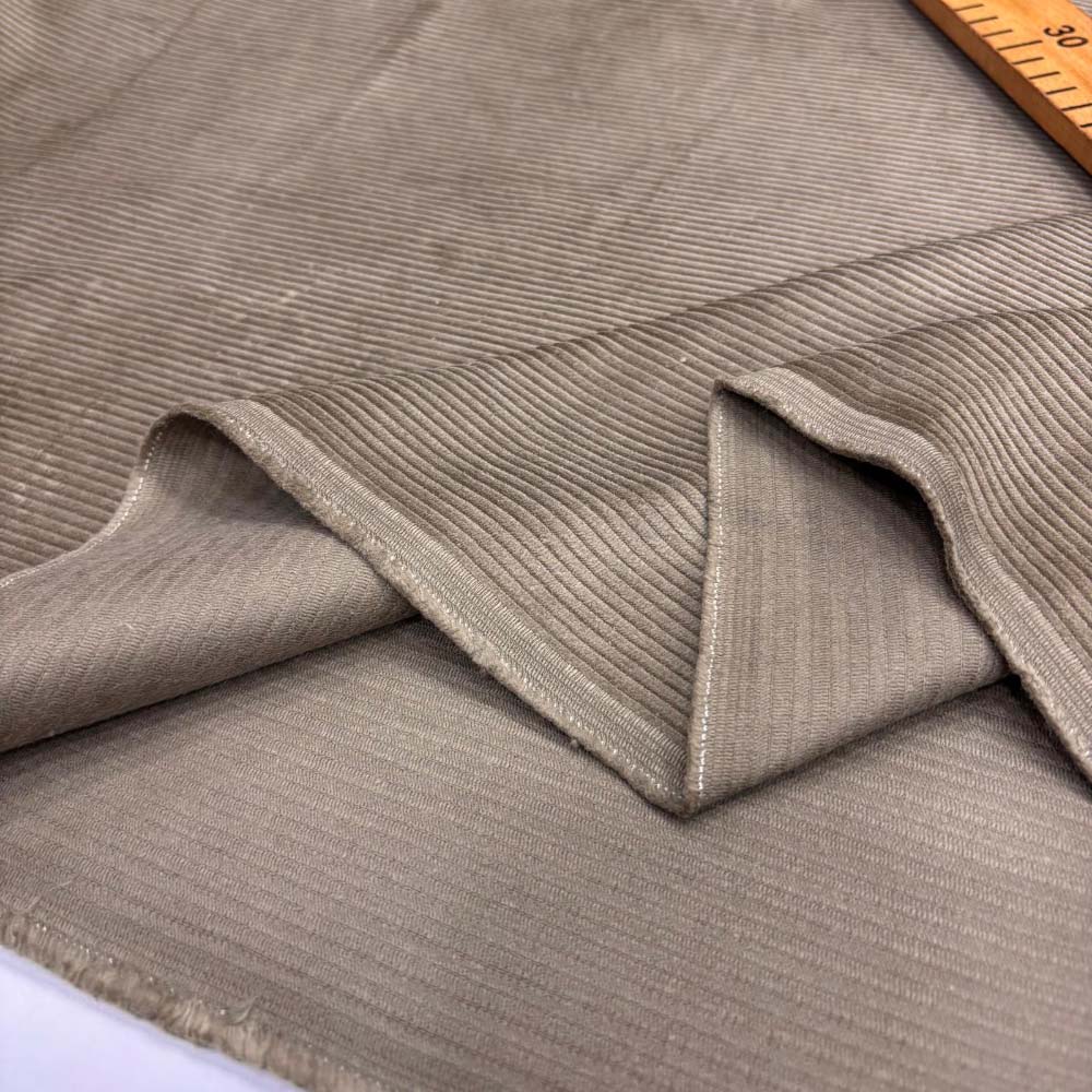 Fitilli Kadife Kumaş Koyu Bej