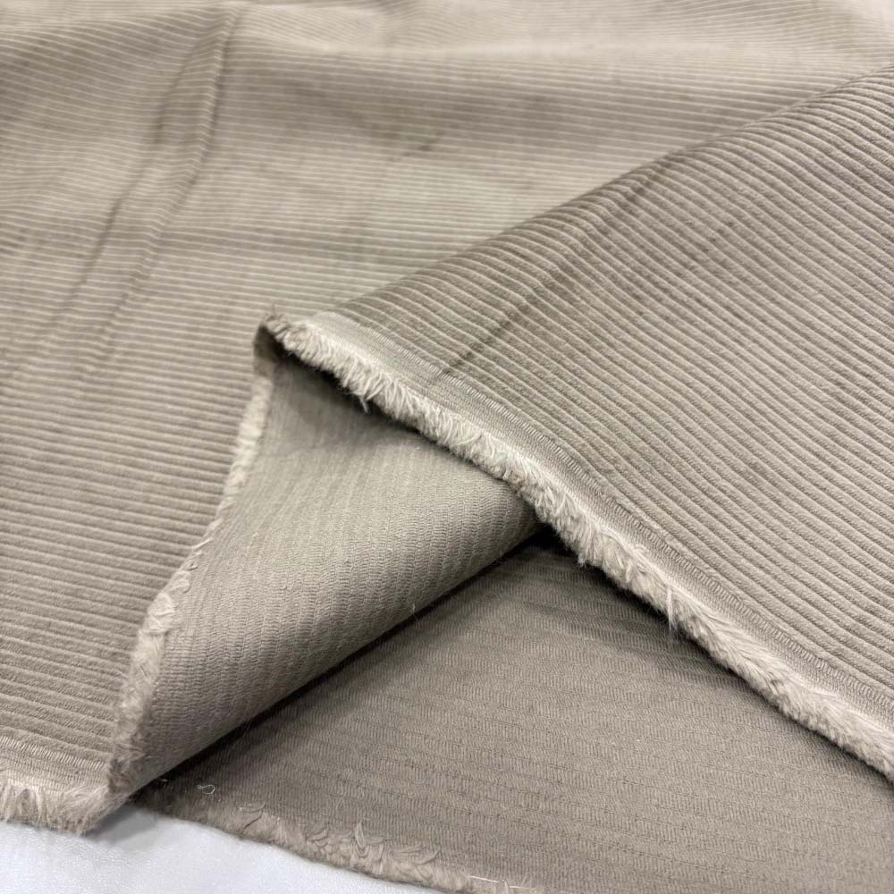 Fitilli Kadife Kumaş Taş Rengi