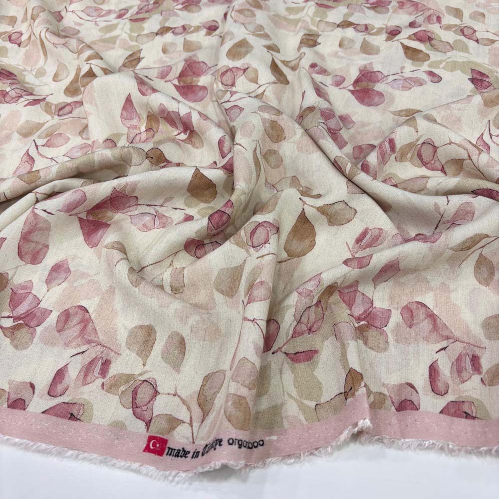 Desenli İpek Vual Kumaş