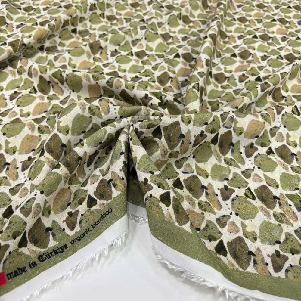 Desenli İpek Vual Kumaş