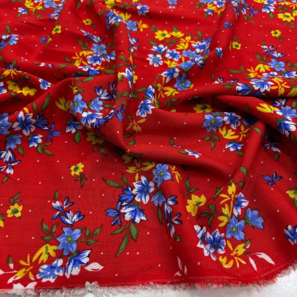 Desenli Viskon Kumaş