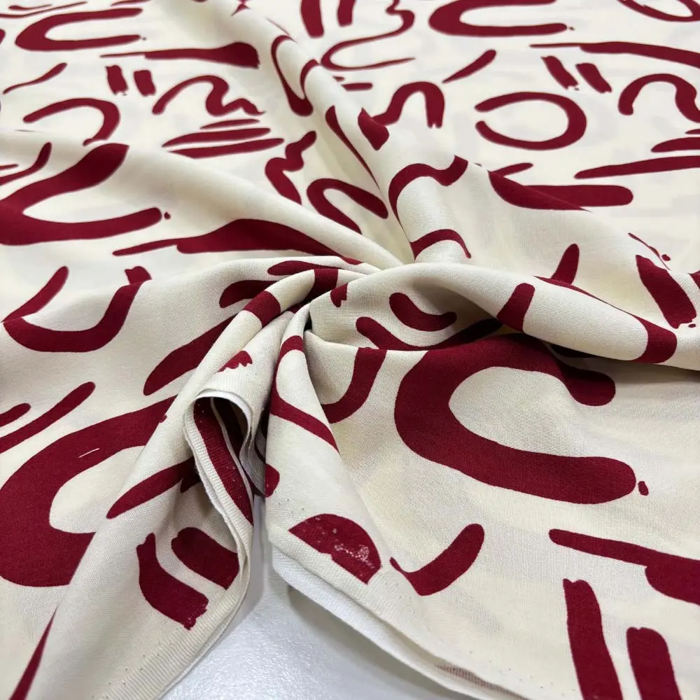 Desenli Viskon Kumaş