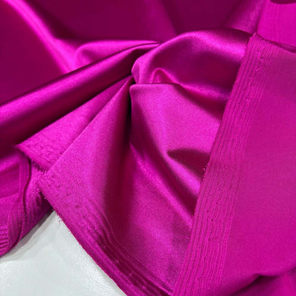 Saten Jarse Kumaş Fuşya