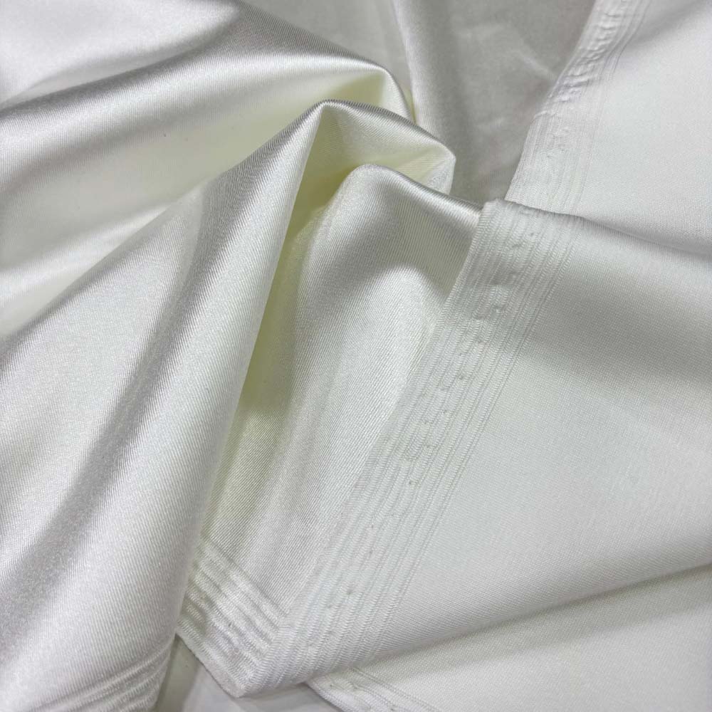 Saten Jarse Kumaş Kırık Beyaz