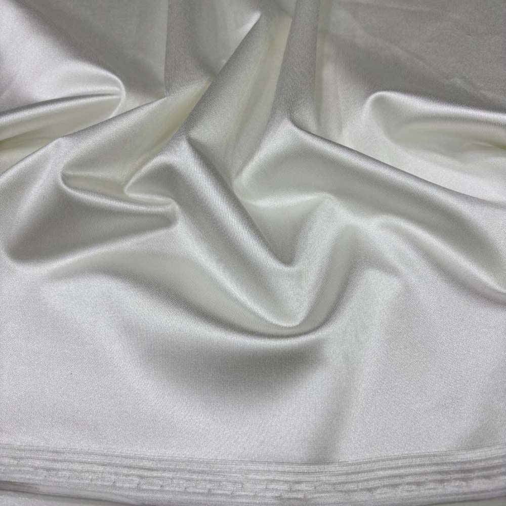 Saten Jarse Kumaş Kırık Beyaz