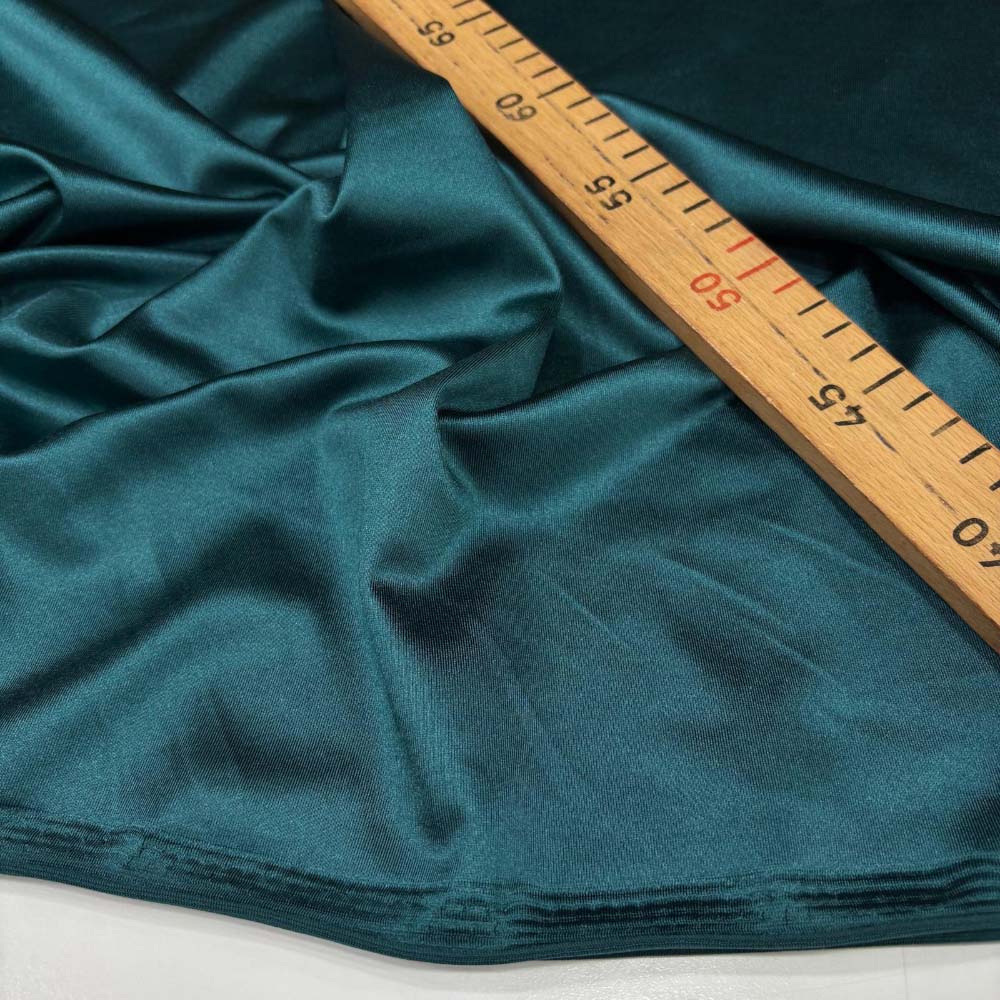 Saten Jarse Kumaş Petrol Yeşili