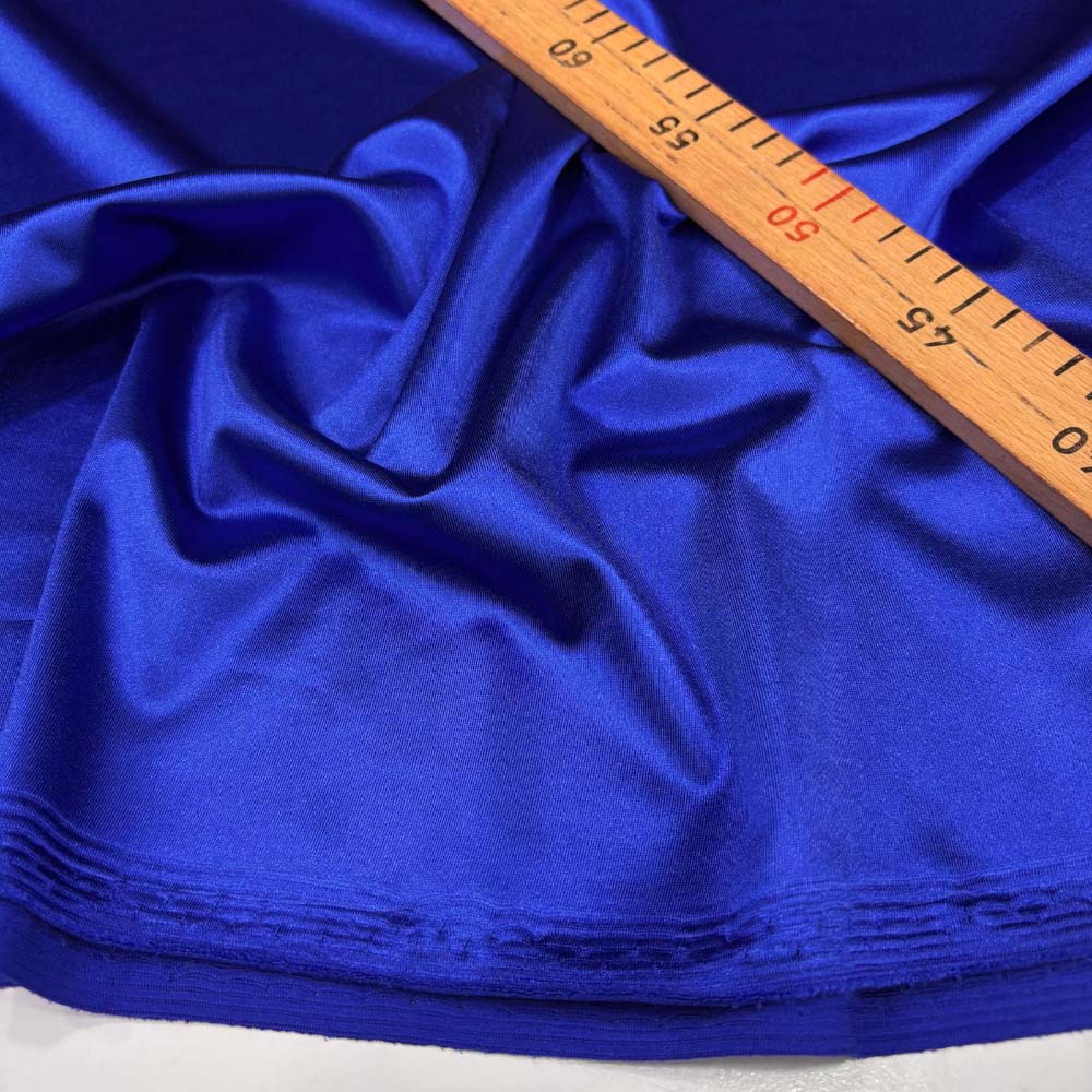 Saten Jarse Kumaş Saks Mavisi