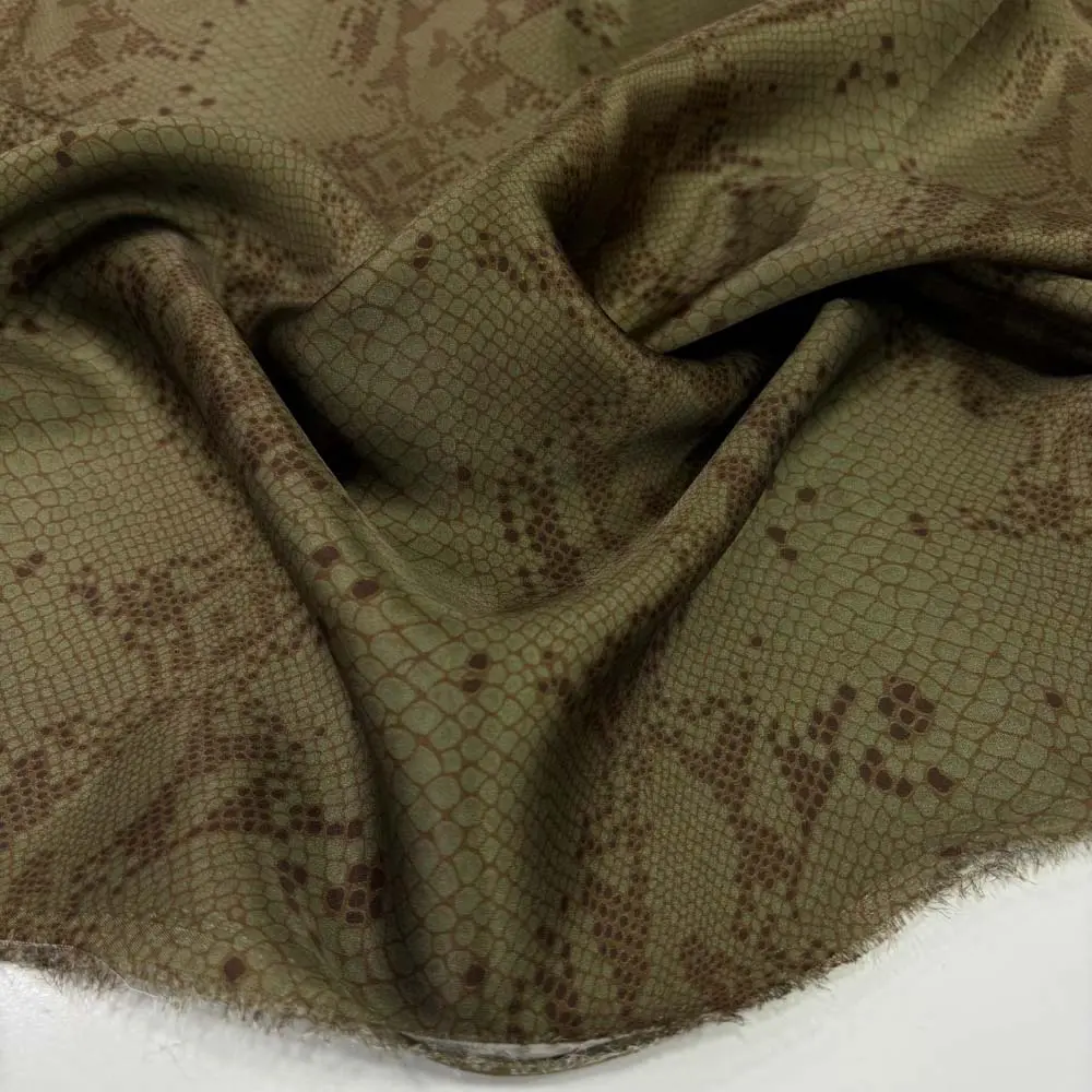 Desenli % 100 İpek Saten Kumaş