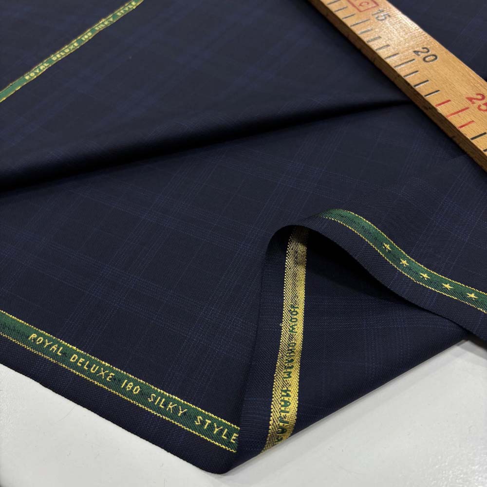 Ekose İthal Kumaş Lacivert