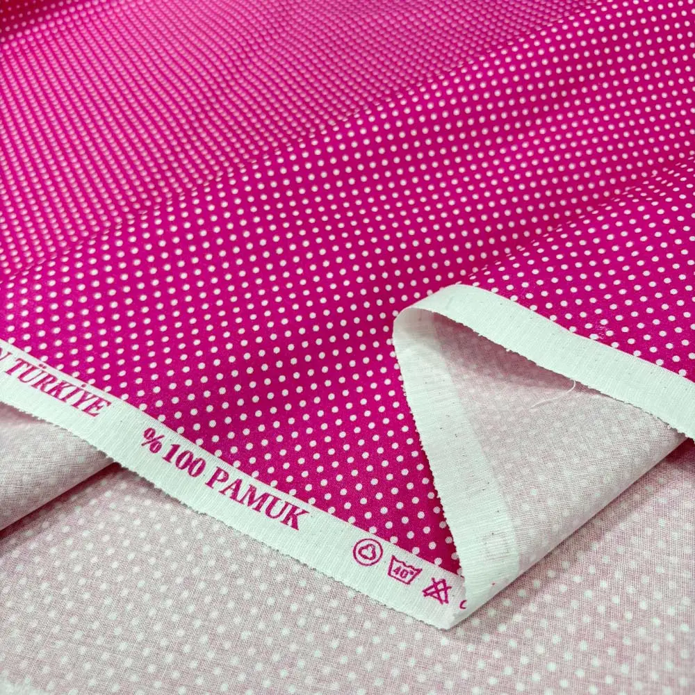 Puantiyeli Poplin Kumaş