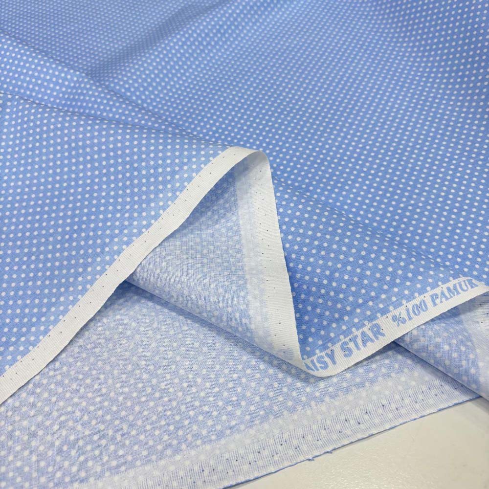 Puantiyeli Poplin Kumaş Puantiyeli Poplin Kumaş